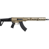 CMMG 86AD60BCT Dissent MK47 7.62x39mm 30+1 (2) 16.10", Coyote Tan Rec/15" M-Lok Handguard, Side Charging Handle, Black Side Folding Stock & Zeroed Grip, Muzzle Brake, 60/90 Ambi Safety, Adj. Gas Block