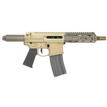 Q LLC HB55610INPISTOLNB Honey Badger 223 Rem/5.56 NATO 10" Black Threaded Barrel, M-LOK Handguard, Black Anodized Aluminum Picatinny Rail Receiver, No Brace