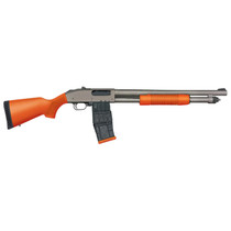 Mossberg 50220 590M 12 Gauge 10+1 18.50" Tungsten Gray Cerakote Barrel & Steel Drilled & Tapped Receiver, Magpul SGA Safety Orange Synthetic Stock