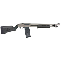 Mossberg 50221 590M 12 Gauge 10+1 18.50" Tungsten Gray Cerakote Barrel & Steel Drilled & Tapped Receiver, Magpul SGA Black Synthetic Stock