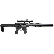 Sig Sauer Airguns AIRMCX177G2BLKSCOPE MCX Air Gen 2 CO2 177 Pellet 18" 30rd, Black, M-LOK Handgaurd, Flat Trigger, C02 Storage QD Stock, Reduced Angle Grip, 1-4x24mm Scope