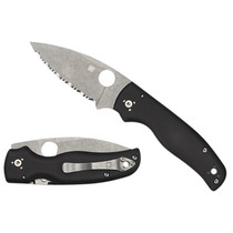 Spyderco C229GP Shaman 3.58" Folding Plain Stonewashed CPM S30V SS Blade/Black Textured G10 Handle Includes Pocket Clip