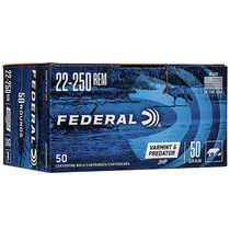 Federal AE2225050VP AE Varmint Predator 22-250 50 GR JHP 50 Rounds