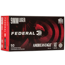 Federal AE9FP American Eagle 9mm 147 GR FMJ 50 Rounds
