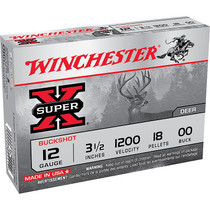 Winchester XB12L00 SuperX 12 Gauge 3.5" 18 Pellets 00 Buck 5 Rounds