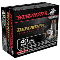 Winchester S40SWPDB1 Defender .40 S&W 180 Grain BJHP 20 Rounds