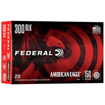 Federal American Eagle AE300BLK1 .300 Blackout Ammo 150GR FMJ 20 Rounds
