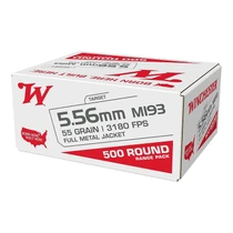 Winchester USA WHITE BOX 5.56mm 55 Grain Full Metal Jacket Brass