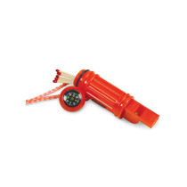 SE 5-in-1 Orange Survival Whistle with Compass