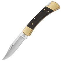 Buck 110 Folding Hunter Lockback Knife 3.75" Ebony Handle