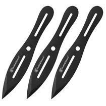 Smith & Wesson 3- 8in SS Throwing Knives Set with Belt Sheath SWTK8BCP