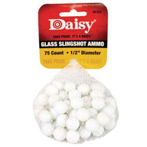Daisy PowerLine 1/2-Inch Glass Slingshot Ammo 75 Count
