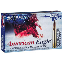 Federal American Eagle .223 Remington 55GR FMJ Boat Tail 20 Rounds