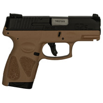 Taurus G2S 9mm 3.26" 7rd Black Carbon Slide Tan Frame