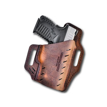 Versacarry Guardian Holster Right Hand Compact 4" Barrel Leather Brown