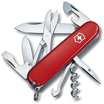 Victorinox Swiss Army Climber Knife 14 Function SS Blade Polymer Handle Red