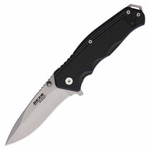 Bear & Son Sideliner G10 Linerlock Folding Knife, Black 61102B