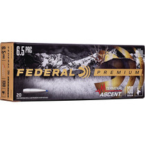 Federal Premium Terminal Ascent 6.5 PRC 130GR Polymer Tip Bonded Boat Tail 20 Rounds