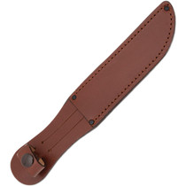 AA&E Leathercraft 6" Fixed Blade Brown Leather Sheath