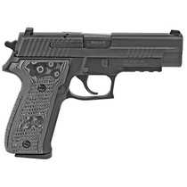 Sig P226 9MM 4.4In Extreme Black Da/Sa Siglite Black/Gray G10 Grip (2) 10Rd Steel MAG CA Compliant SRT