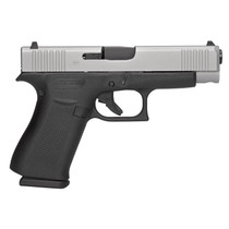 Glock 48 Silver Compact 9mm 4.17" Barrel Polymer Frame Glock Night Sights 2x10rd Mags