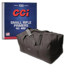 CCI 0013 No. 400 Small Rifle Primer Case of 1000 Combo with Blackhawk CZ Gear Bag