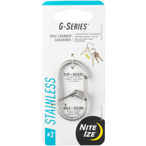 NITE IZE G-SERIES DUAL CHAMBER CARABINER SIZE #2 STAINLESS