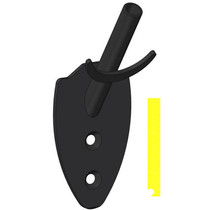 Skull Hooker HS SKH-FWM-BLK FLUSH WALL MOUNT - BLACK