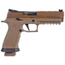 Sig Sauer P320 X-Five Coyote 9mm 5" Fiber Optic Sights Adjustable Rear Sight (4) 21rd Magazines