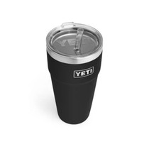 Yeti Rambler 26 oz Stackable Cup with Straw Lid, Black