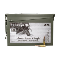 Federal 5.56mm NATO 55 gr FMJ-BT 420 Rounds in Metal Ammo Can