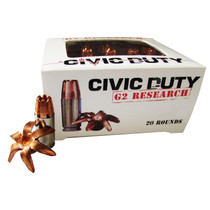 G2 Research Civic Duty Pistol Ammunition 45 ACP +P Copper Expansion Projectile 168 Grain 20 Rounds