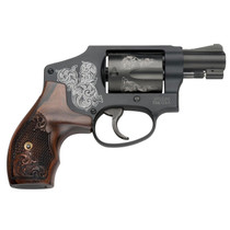 Smith & Wesson SW Model 442 38 SPL 1 7/8" Snub Nose Barrel Engraved Black Finish & Grip 5 Shot