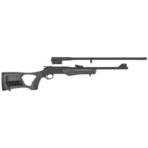 Rossi Matched Pair Single 410 Ga/22 LR Matte Black/Gray Thumbhole Stock
