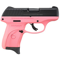 Ruger EC9s 9mm Striker-Fired Pistol with Pink Grip Frame and Black Slide