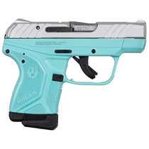 Ruger LCP II Lite Rack 22LR Pistol with Silver Slide and Turquoise Cerakote Frame