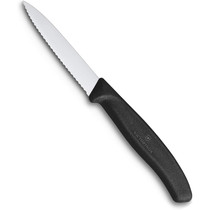 Victorinox Swiss 3.1-inch Serrated Edge Paring Knife, Black