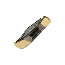 Damascus 1257SG Lockback Stag Knife; Model #DM1257SG