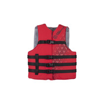 FULL THROTTLE ADULT NYLON LIFE JACKET RED/BLACK - 4xL/7xL