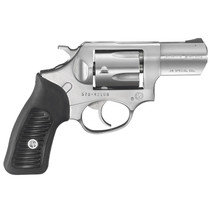 Ruger SP101 38 Special 2.25" 5" Rubber Grip Satin Fixed Sights SS