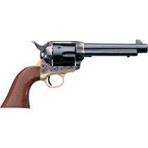 Uberti 1873 Cattleman Brass .22 LR 5.5" 6rd Walnut Grips Case-Hardened
