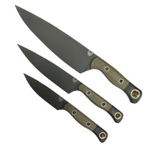 Benchmade 4000BK-01 3 Piece Set Fixed Blade Knife CPM-154 DLC Drop Point G10 OD Green & Black