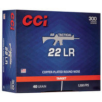 CCI 956 Target Plinking AR Tactical 22LR 40 GR RN 300 Rounds