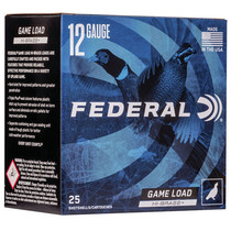Federal H1264 GameShok Upland 12 Gauge 2.75" 1 1/4 oz 4 Shot 25 Rounds