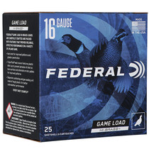 Federal H1634 GameShok Upland 16 Gauge 2.75" 1 1/8 oz 4 Shot 25 Rounds
