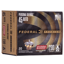 Federal P45HS1 PD 45ACP 230 GR HS JHP 20 Rounds