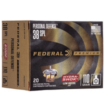 Federal PD38HS3H PD Low Recoil 38 Special 110 GR HS JHP 20 Rounds