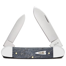 Case XX Canoe Gray Birdseye Maple Wood Stainless Folding Pocket Knife