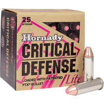 Hornady 90300 Critical Defense Lite 38 Special 90 GR FTX 25 Rounds