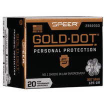 Gold Dot 23920GD Personal Protection 357 Mag 125 GR JHP 20 Rounds